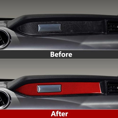 Car Instrument Panel Sticker Carbon Fiber Decal for Ford Mustang 2015 2016 2017 2018 2019 2020 2021 2022 2023 Accessories - color: Instrument Panel