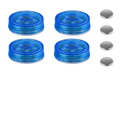 4 PCS Wireless Car Door LED Warning Lights, 5 LED Roadside Strobe Lamp for Anti Rear End Collision, Universal Flashing Safety Signal Light for Sedans SUVs Trucks Vans (Blue) - color: Blue