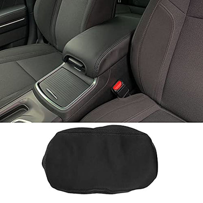 LEXLEY Armrest Box Cover Center Console Pad Waterproof Anti-Scratch Leather Protector Covers For Dodge Charger 2011-2023/Chrysler 300 2015-2022-Black Stitches - color: Black Stitches