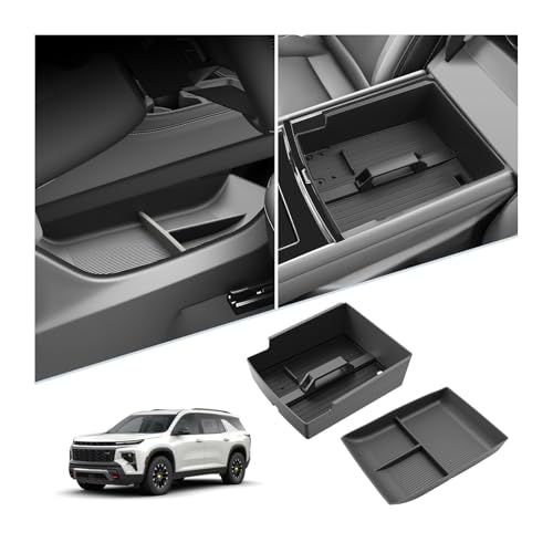 SKTU 2-Pack for 2024 2025 2026 Chevy Traverse Center Console Organizer for 2024 2025 2026 Chevy Traverse Console Tray 2024 2025 2026 Chevy Traverse Accessories Lower Console Tray - color: 2-Pack for 2024 2025 2026 Traverse