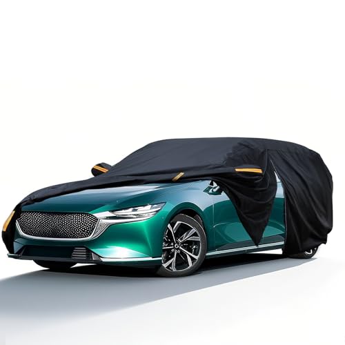 600D Waterproof Car Cover Custom Fit for Mazda MX5 Miata (1990-2025), Outdoor Car Cover Waterproof All Weather for Automobiles Sun Rain Snow Protection with Door Zipper - size: Custom Fit Mazda MX5