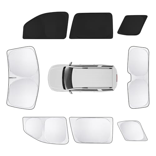 8pcs Car Window Shades for Chevrolet Tahoe 2015-2020 Accessories,Windshield Side Rear Full Sunshade,Sun Visor UV Blocking, Privacy Protection and Blackout for Camping Outdoor - size: for Tahoe2015-2020
