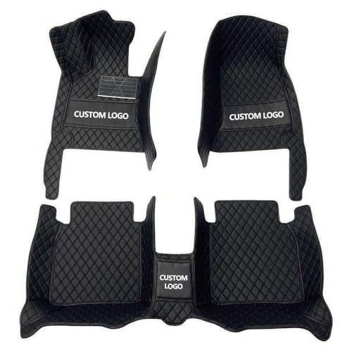 Custom Floor Mats for Cars，Luxury Full Coverage All Weather Car Floor Mats，Leather Car Mat Set ， Floor Mats for 99% of Cars, Trucks & SUVs (Black) - color: black