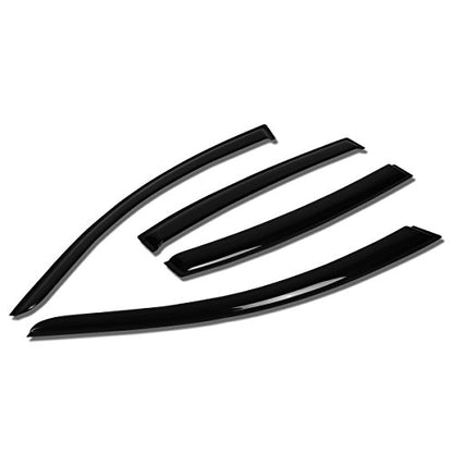 Auto Dynasty 4Pcs Tape-On Window Visor Deflector Rain Guard Compatible with 2009-2014 Genesis Sedan, Acrylic - size: 09-14 Genesis Sedan