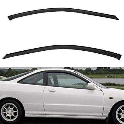 2pcs Front Smoke Tint Sun/Rain Guard Outside Mount Tape-On Vent Window Visors Compatible with 94-01 Integra 2-Door Coupe/Hatchback DC2 - size: for 1994-2001 Acura Integra 2-Door Hatchback