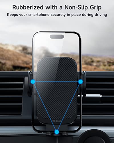 Wireless Car Charger Vent Mount, 15W Fast Charging Auto-Clamping Car Mount, Air Vent Car Phone Holder for iPhone 15/15 Pro/14/13 Pro/XS/XR/X/8,Samsung S24/S23/22/S21/S10 (Black)