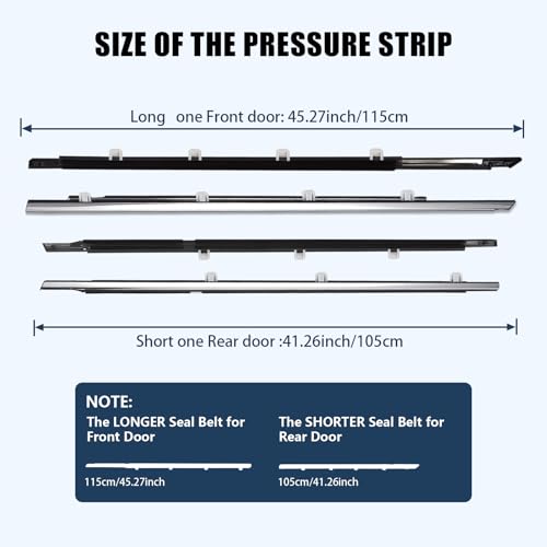 ItranMc Window Molding Trim for Honda Accord 2008-2012,4-Door Sedan,Chrome Outside Door Weatherstrip Window Seal Belt,Replace#72410-TA0-A01 72450-TA0-A01 72910-TA0-A01 72950-TA0-A01 - style: Accord 2008-2012