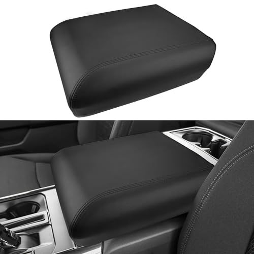INTGET Center Console Cover for 2025 2026 Ford F150 Accessories Interior 2021 2022 2023 2024 Car Middle Arm Rest Armrest Lid Seat Cover Protector Elbow Cushion Pad(Black Stitches, 2021-2026) - color: black stitches, size: 2021-2026