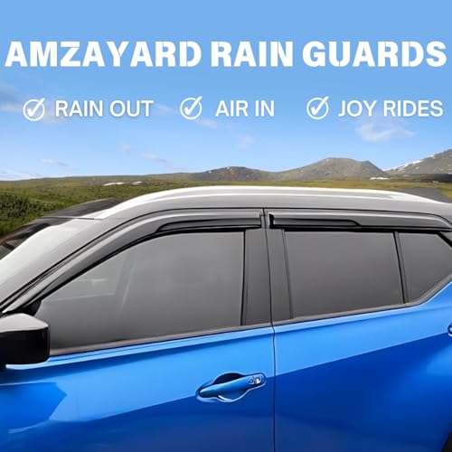 Outside Window Visors Rain Guards for Nissan Altima 2019-2024 Window Wind Deflectors Vent Visor Sun Shades 4pc Dark Smoke - size: For Altima 19-24