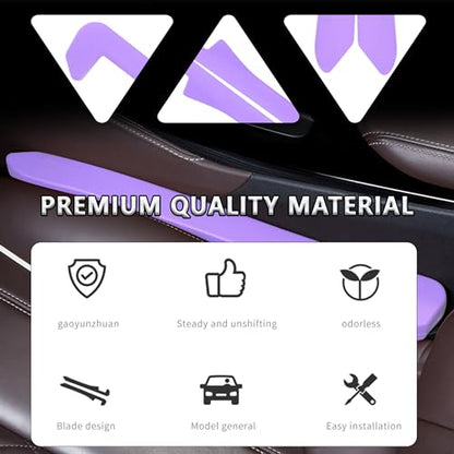 Junecarp Car Seat Gap Filler 2 Pack,Car Gap Filler Organizer to Impede Items from Dropping,Essential Interior Car Accessories Seat Gap Plug (Purple) - color: Purple/2pcs