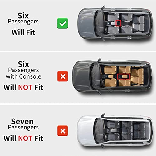 LASFIT Floor Mats for Jeep Grand Cherokee L 2021-2025 2026 (ONLY for 6-Passengers Without Center Console) All Weather TPE Custom Fit Car Mats Floor Liners 1st & 2nd & 3th Row, Black - style: Grand Cherokee L 6-Seat 2021-2026 Floor Mats