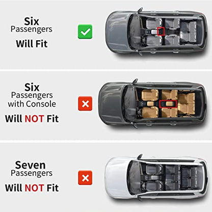 LASFIT Floor Mats for Jeep Grand Cherokee L 2021-2025 2026 (ONLY for 6-Passengers Without Center Console) All Weather TPE Custom Fit Car Mats Floor Liners 1st & 2nd & 3th Row, Black - style: Grand Cherokee L 6-Seat 2021-2026 Floor Mats