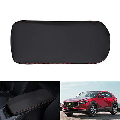 Autorder Center Console Cover for 2020-2022 2023 2024 2025 Mazda CX30 CX-30 Accessories Armrest Cover Anti-Scratch Middle Console Pad Leather Armrest Protector - size: 2020-2025 Mazda CX-30