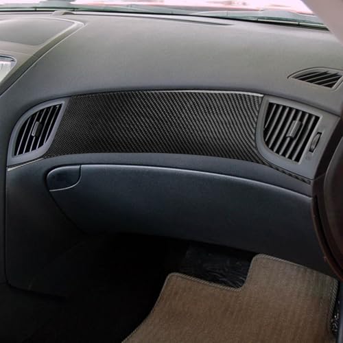 Car Decals Real Carbon Fiber Passenger Side Dashboard Trim Stickers Compatible with Hyundai Genesis Coupe 2013 2014 2015 2016 Interior Accessories - color: Co-pilot Cover Trim