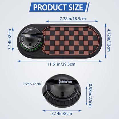 Multifunction Car Anti-Slip Mat Auto Phone Holder, Rotatable Car Anti Slip Mat Phone Holder with Temporary Parking Number, Universal Dashboard Sticky Pad for Glasses Keys (Brown) - color: Brown