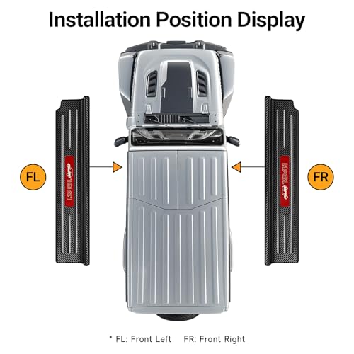Upgraded Door Sill Guards Compatible with Jeep Wrangler JL JLU 2018-2025 2026 & Gladiator JT 2020-2025 2026 Accessories Stainless Steel Front Door Entry Guard (2PCS Carbon Fiber) - size: 2-Door Carbon Fiber