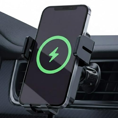 Wireless Car Charger, Air Vent Auto-Clamping Car Mount 15W Fast Charging, Compatible with iPhone 15/14/13/13 Pro/12 Pro Max/12 pro/12/11/10, Samsung Galaxy S24/S23/S22, Google Pixel 8/7/6