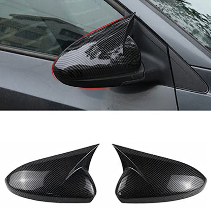 Carbon Fiber Patterned for Chevrolet Cruze 2009-2012 Side Wing Rear View Mirror Covers ABS Trim With OX Horn Car Styling (Carbon fibre) - style: Carbon fibre