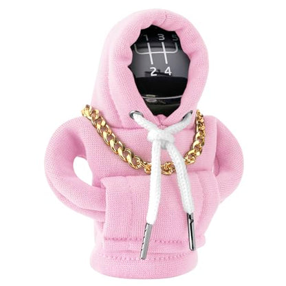 Funny Gear Shift Hoodie Cover, Car Shifter Knob Sweatshirt, Universal Stick Shift Cover for Car Gear Handle - color: Pink