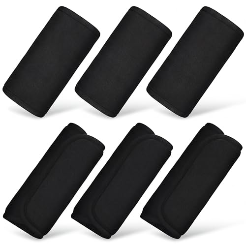 Riakrum 6 Pieces Car Seat Strap Pads Covers for Baby Kids, Carseat Strap Covers Shoulder Pads, Soft Seat Belt Cover for Infant Stroller Safety Belt Cushion for Boy and Girl, 2.4 x 5.7 Inches(Black) - color: Black