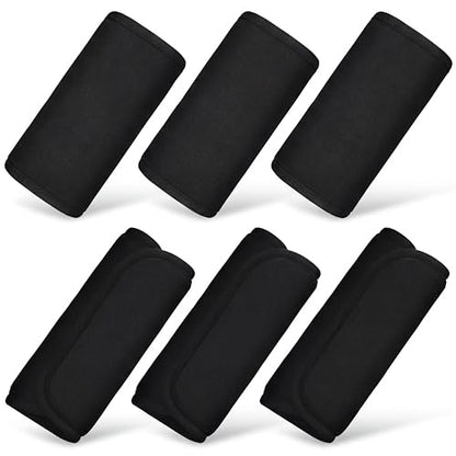 Riakrum 6 Pieces Car Seat Strap Pads Covers for Baby Kids, Carseat Strap Covers Shoulder Pads, Soft Seat Belt Cover for Infant Stroller Safety Belt Cushion for Boy and Girl, 2.4 x 5.7 Inches(Black) - color: Black