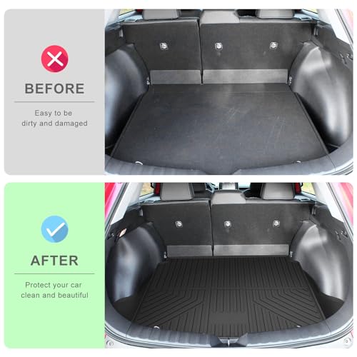 Upgrade Corolla Cross SUV Cargo Liner | Custom Fit Trunk Mat Compatible with 2022 2023 2024 2025 Toyota Corolla Cross (FWD Models Only) | All Weather TPE Cargo Mat for Corolla Cross - style: 2022-2025 | For Toyota Corolla Cross Cargo Mat
