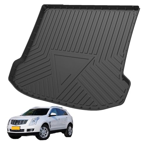 Elsetyler Custom Fit for Cargo Liner 2010-2016 Cadillac SRX - Black TPE All Weather Heavy Duty Waterproof Rear Cargo Tray Trunk Floor Mat Protector - color: 2010-2016 Cadillac SRX