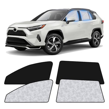 ZATOOTO Car Window Shades for Toyota RAV4 2019-2024, 4 Pcs Magnetic Car Window Covers, 100% UV Protection Foldable Privacy Curtains Side Window Sun Shade for Baby Breastfeeding Sleeping Camping - color: Toyota RAV4 2019-2024