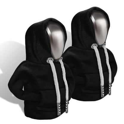 Gear Shift Hoodie, Gear Shift Cover, Fashionable Hoodie Automotive Gear Shift Knob Protector, Car Accessories Mini Sweater Gear Shift Knob Cover for Car Gear Shift Levers (Black-2PCS) - color: Black-2PCS