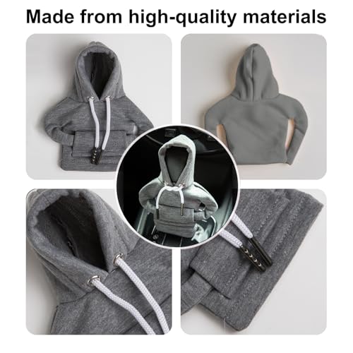 Car Shift Knob Hoodie,Gear Shift Hoodie,Funny Sweater Hoodie for Gearshift,Automotive Interior Accessories（Gray） - color: 1*Gray