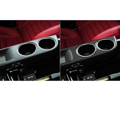 NVCNX Car Center Console Cup Holder Panel Cover Decal Compatible with Lexus IS250 2014 2015 / IS200t 2016 2017 / IS300 2016-2020 / IS350 2014-2020 Carbon Fiber Interior Trim Accessories Black - B - color: Cup Holder - B