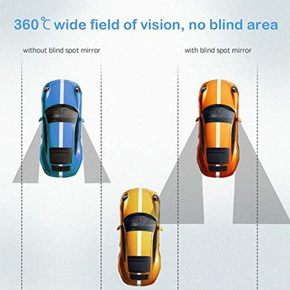CUNCUI 2pcs Blind Spot Mirror, 360 Degree Adjustabe HD Glass, 2" Round HD Glass Convex Rear View Mirror, for any Car, Van, Suv and Trucks. - size: 1.97in(Round)