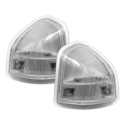 68302828AA 68302829AA Left and Right LED Side Mirror Turn Signal Light Replacement for 2010-2018 Dodge Ram 1500 2500 3500 4500 5500, 2 Pcs (Clear Cover Lens)