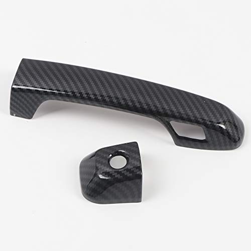 ITrims Door Handle Cover Trim for Toyota 4Runner 4WD N280 2010-2024 2018 2019 2020 Car Styling Accessories Exterior Door Handles Black 8PCS ABS (with Smart Key Holes Carbon Fiber) - size: with Smart Key Holes Carbon Fiber