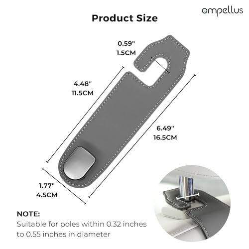 Car Headrest Hook, 2 Pack Leather Car Seat Hooks for Purses and Bags, Car Organization Accessories (Grey) - color: Gray