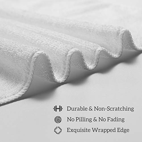 CARTMAN 14 x 14 Inch, 90 Pack, 280GSM Microfiber Cleaning Cloths, Non-Abrasive, Reusable and Washable, All Purpose Cleaning Towels for Household, Car Washing, Drying & Auto Detailing, White - size: 14"x14" 90pk white