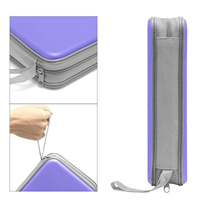 CD Case, Siveit DVD Case Holder 96 Capacity Hard Plastic CD DVD Disc Cases Storage Binder Wallet for Car Home Office Travel (Lavender) - color: Lavender