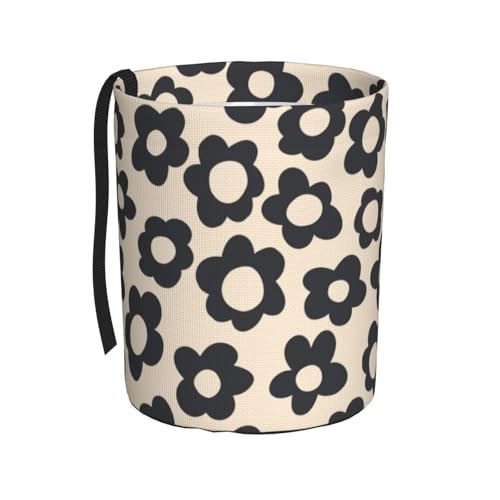 Vintage Groovy Flowers Car Trash Can Small Portable Car Garbage Bag for Back Front Seat RV's Camping Accessories - color: Vintage Groovy Flowers2