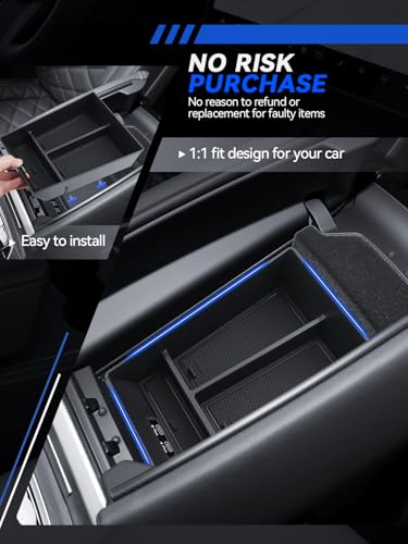 for BMW X5/X6/X7 Center Console Organizer 2020 2021 2022 2023 2024 2025 2026 BMW X5/X6/X7 Accessories Armrest Tray Middle Storage Box Insert Container Durable ABS Plastic - size: for 2020-2026 BMW X5/X6/X7