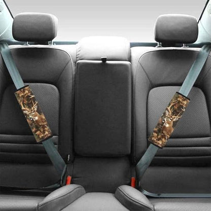 Camo Hunting Deer 2 Pack Car Seat Belt Pad Cover Thickened Car Safety Seat Belt Strap Shoulder Pad Fashion Auto Interior Universal Fit Most Cars Women Men - color: Camo Hunting Deer