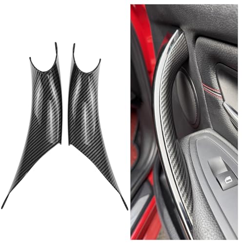 Car Door Handles Protective Decorate Covers for BMW 3 4 Series 3GT F30 F32 F34 F36 M3 M4 Door Pull Handle Cover Compatible with 318i 320i 328i 330i 335i 330e 340i (2PCS Carbon Fiber Color) - color: 2PCS Carbon fiber color