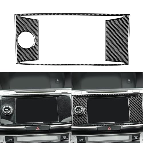 NVCNX Real Premium Carbon Fiber Compatible with Honda 9th Gen Accord 2013 2014 2015 Accessories Car Dash Volume Button Panel Trim Cover Interior Trim Black - B - color: Dash Volume Button Panel Trim - B