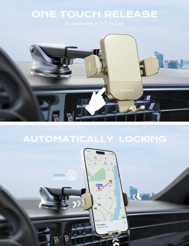 CHGeek Wireless Car Charger, 15W Fast Charging Auto Clamping Car Charger Phone Mount Phone Holder fit for iPhone 15 14 13 12 11 Pro Max Xs, Samsung Galaxy S24 Ultra S23 S22 S21, S20, S10+, Khaki - color: Khaki