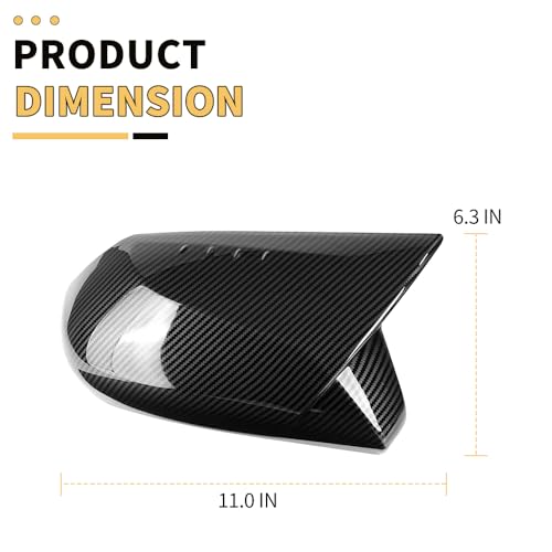 MAXDOM Side Mirror Caps Compatible with Toyota Camry (Carbon Fiber Pattern-Ox Horn Style, 2018-2025) - color: Carbon Fiber Pattern-Ox Horn Style