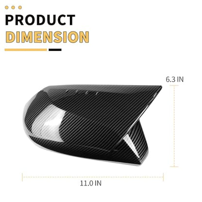 MAXDOM Side Mirror Caps Compatible with Toyota Camry (Carbon Fiber Pattern-Ox Horn Style, 2018-2025) - color: Carbon Fiber Pattern-Ox Horn Style