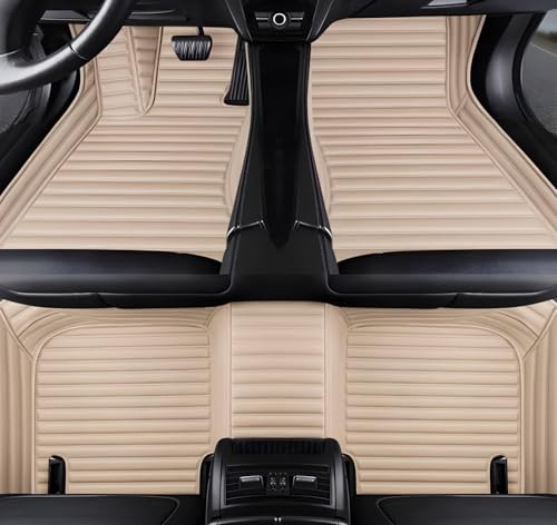 SARAHS Customized car Floor mats -Suitable for 99% of Cars, SUVs, and Trucks - car Pads to Protect Vehicle Interior Floor Accessories (Beige Horizontal Stripe) - color: beige horizontal stripe