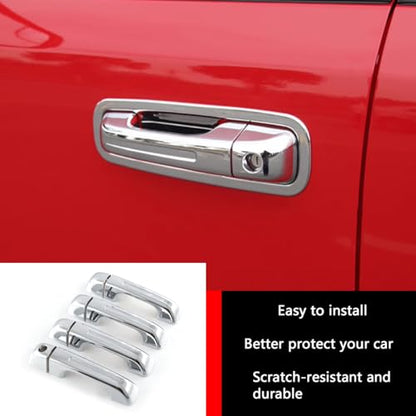 Car Accessories Fit for Dodge Ram 1500 2025 2024 2023 2022 2021 2020 2019 Door Handle Cover Trims （Chrome Silver W/O Smart Hole ABS 8PCS - color: Chrome Silver W/O Smart Hole