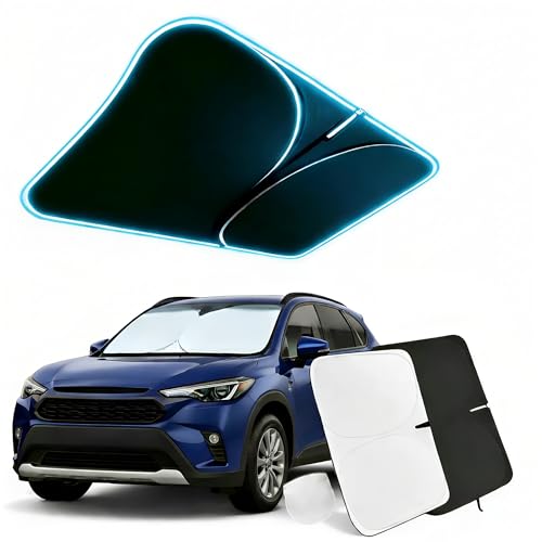 Car Windshield Sun Shade, Helps Keep Interior Cooler & Improve Comfort, Reinforced Edges & Flexible Frame, Foldable Design for Daily Use & Long Parking, Suitable for Most SUVs - size: 57 x 31 in