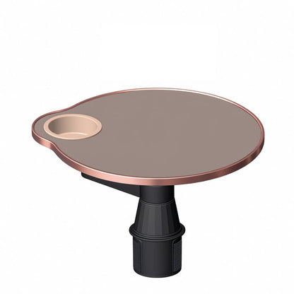 Car Tray Table, 360° Rotating Front Seat Laptop Desk with Adjustable Arm, Multifunctional Floating Table with Cup Holder for Driver & Passenger, Universal Fit 70–100mm(Truffle Brown) - color: Truffle Brown