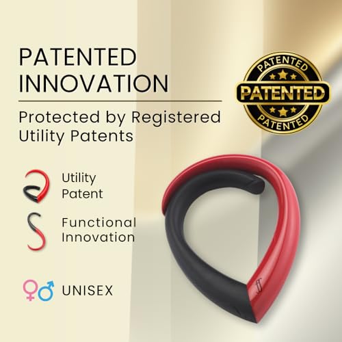 EMBRACE FafaConcepts Purse Hook Hanger – Lightweight, Durable Teardrop S Hooks | Bag Clip Holds 22 lb Bags, Backpacks, Totes | Purse Charms for Women, Men | Onyx & Ruby - color: caviar/ruby